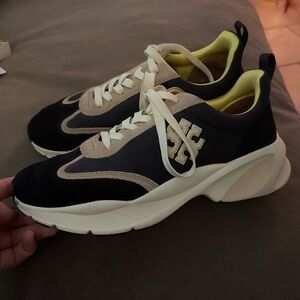 Tory Burch Black and Cream Sneakers